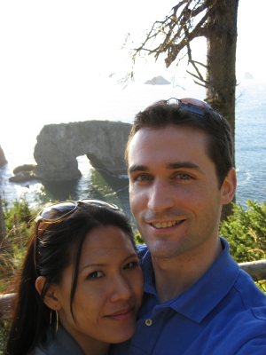 Binh and Sean along the Oregon coast September 2007